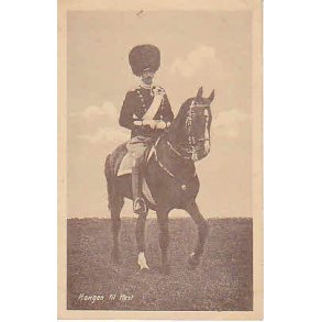 Kong Christian X til hest. H.D.