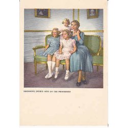 Dronning Ingrid med de tre Prinsesser.