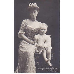 Dronning Maud og Kronprins Olav.