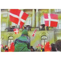 Den Kongelige Familie p&aring; Amalienborg. Post.
