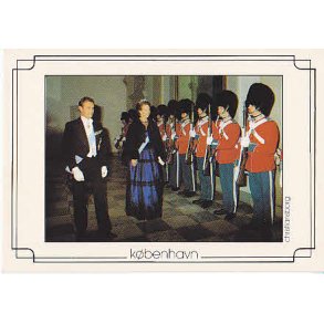 Dronning Margrethe Prins Henrik p Christiansborg