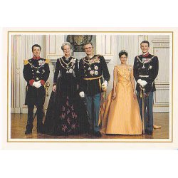 Kongefamilien p&aring; Amalienborg. A. u/no