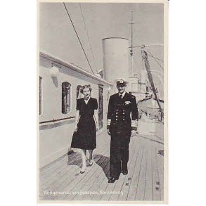 Kongeparet ombord p Dannebrog St.713