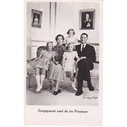 Kongeparret og de tre Prinsesser -  St.6594 - Ubrugt