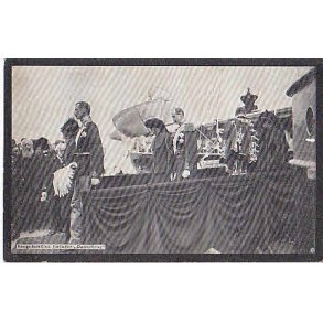 Kongefamilien forlader Dannebrog. A.V. 110