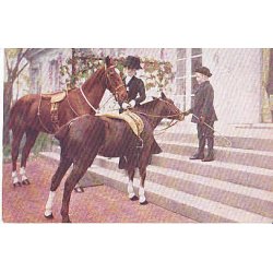 Kronprinsesse Marthe og Olav til Hest.