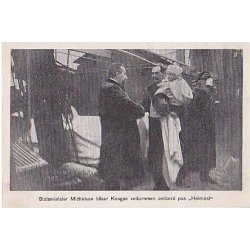 Statiminister Michelsen hilser kongen Velkommen.