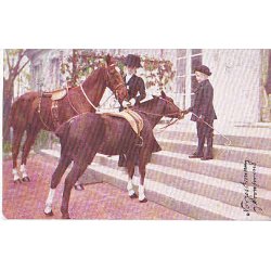 Kronprinsesse Marthe og Olav til Hest.