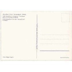 Kong Olav V. foran Kongsbjrka i Molde.