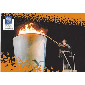 Kronprins Håkon tenner OL-ilden 1994