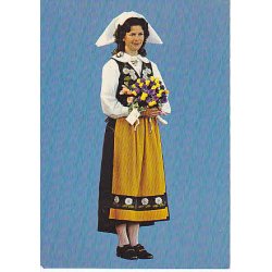 Drottning Silvia i Sverigedragt.