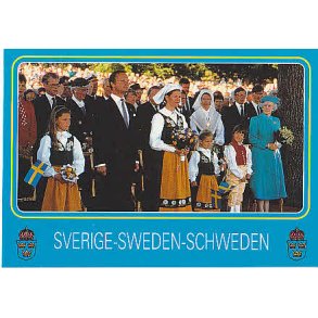 Kongafamiljen på Sveriges Nationaldag.