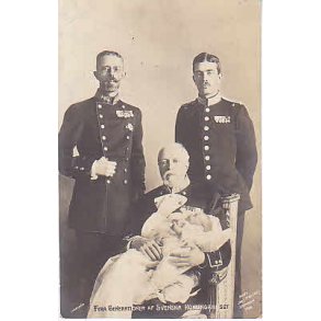 Fyra Generationer af Svenska Konunghuset.