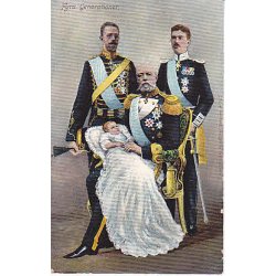 Fyra Generationer af Svenska Konunghuset.