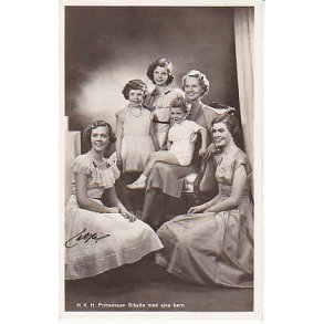 Prinsessan Sibylla med sina Barn.
