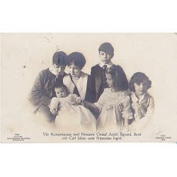 Kronprinsessan Margarethe med sina barn.