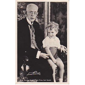 Konung Gustaf och Prins Carl Gustaf.