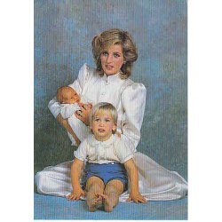 Princess af Wales With her two sons.