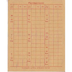 Rationeringsm&aelig;rkeark 2. V.Krig- Forbrugerkort