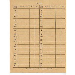 Rationeringsm&aelig;rkeark 2. V.Krig- Forbrugerkort
