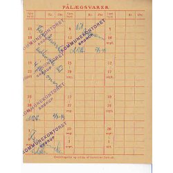 Rationeringsm&aelig;rkeark 2. V.Krig- Forbrugerkort