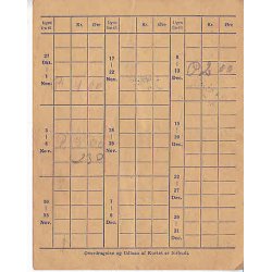 Rationeringsm&aelig;rkeark 2. V.Krig- Forbrugerkort