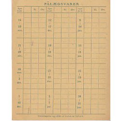 Rationeringsm&aelig;rkeark 2. V.Krig- Forbrugerkort