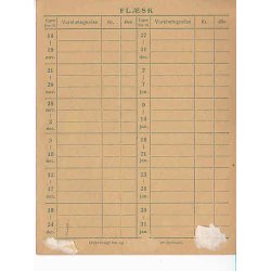Rationeringsm&aelig;rkeark 2. V.Krig- Forbrugerkort