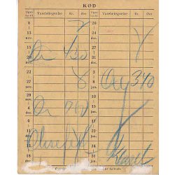 Rationeringsm&aelig;rkeark 2. V.Krig- Forbrugerkort