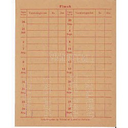 Rationeringsm&aelig;rkeark 2. V.Krig- Forbrugerkort