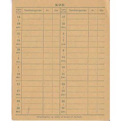 Rationeringsm&aelig;rkeark 2. V.Krig- Forbrugerkort