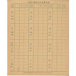 Rationeringsm&aelig;rkeark 2. V.Krig- Forbrugerkort