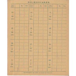 Rationeringsm&aelig;rkeark 2. V.Krig- Forbrugerkort