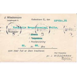 Perfin J.W.- J.Wiedemann - Kbh.