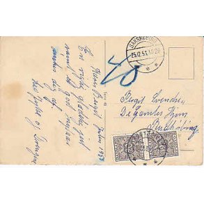 Efterporto - Postkort fra Sakskbing