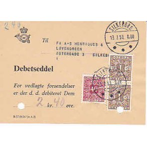 Efterporto - Debetseddel