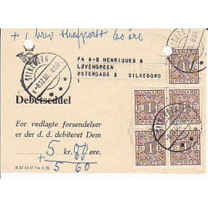 Efterporto - Debetseddel