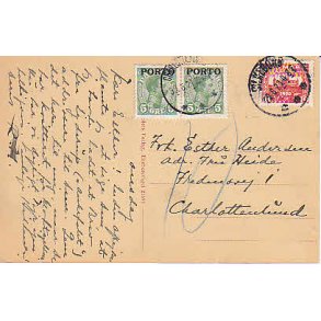 Efterporto - Postkort fra Silkeborg