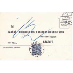 Efterporto - Tryksagskort fra Nstved