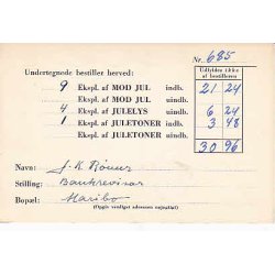 Efterporto - Tryksagskort fra Maribo