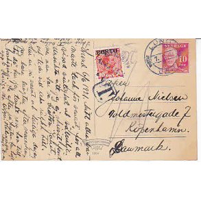 Efterporto - Postkort fra Sverige