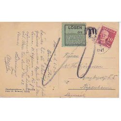 Efterporto - Postkort fra Sverige