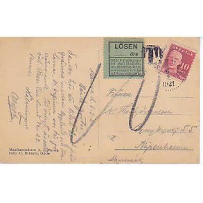 Efterporto - Postkort fra Sverige