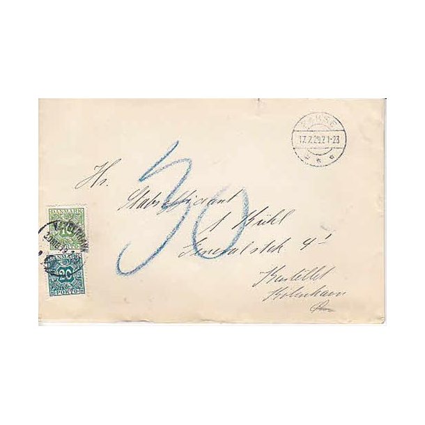 Efterporto - Brev fra Fakse