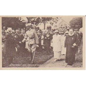 Kongeparret ved Tyrstrup Kirke. I.B.