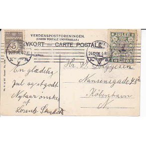 1906 p Postkort - Stemplet 24-12-06