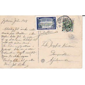 Julemrke 1908 p Postkort