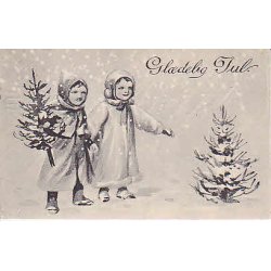 Julem�rke 1910 p� Postkort