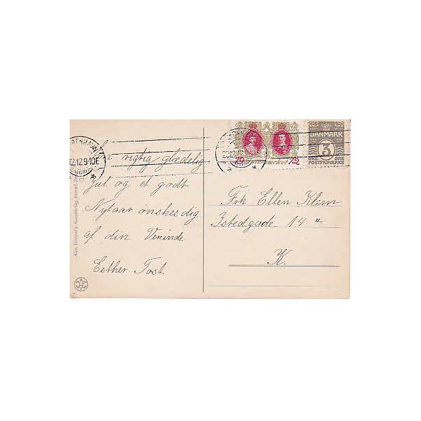 Julemrke 1912 p Postkort