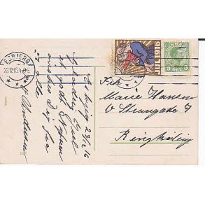 Julemrke 1916 p Postkort